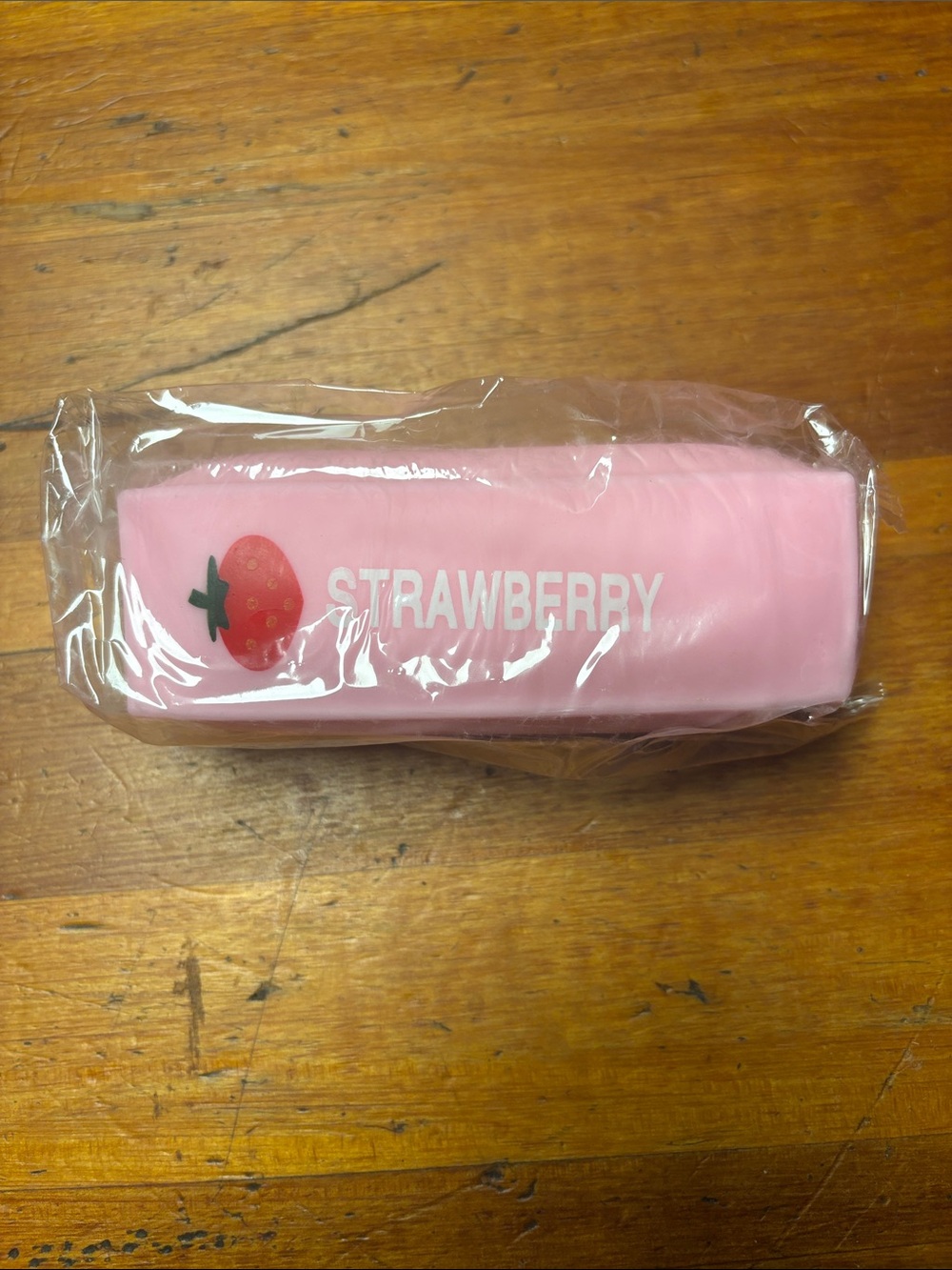 Pink Strawberry Butter Squish Fidget Toy NEW